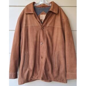 Men's Tan Suede Military Jacket